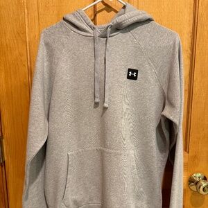 Grey Mens Loose Fit Under Armour Hoodie